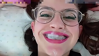 European Teen With Glasses Gets Covered In Cum In Vol.1