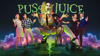 Cosplay Teens In Wild Beetlejuice Orgy